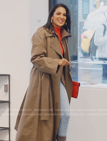 Jessel’s brown trench coat on The Real Housewives of New York City