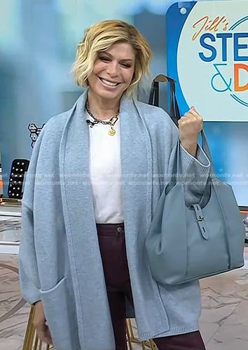 Jill’s blue cardigan and bag on Today