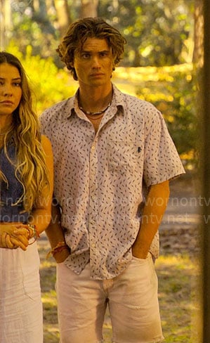 John B’s printed shirt on Outer Banks