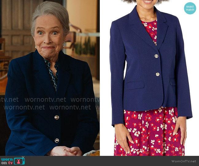 Kasper Two-Button Blazer worn by Madeline Matlock (Kathy Bates) on Matlock