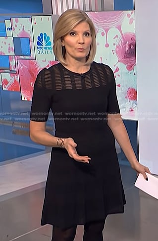 Kate’s black mesh panel dress on NBC News Daily
