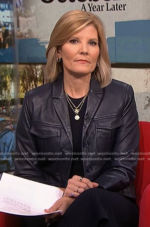 Kate’s navy leather jacket on NBC News Daily