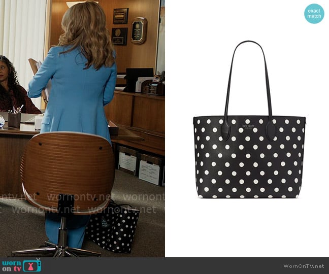 Kate Spade Bleecker Sunshine Dot Large Tote worn by Lorna Crane (Becki Newton) on The Lincoln Lawyer