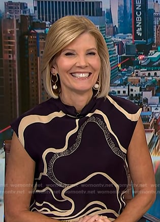 Kate’s black and beige printed top on NBC News Daily