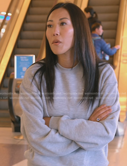 Katie’s gray sweatshirt on The Real Housewives of Orange County