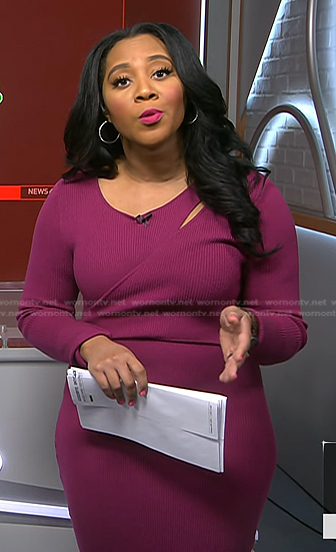 Kay’s pink ribbed cutout dress on NBC News Daily