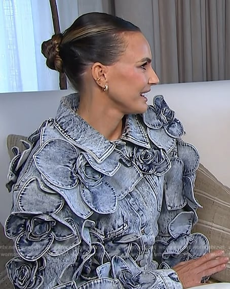 Keltie’s floral applique denim jacket on E! News