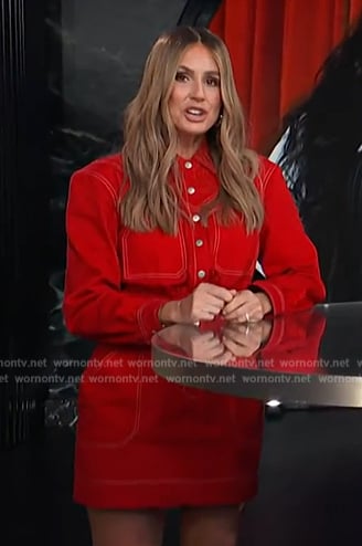 Keltie’s red denim shirtdress on E! News