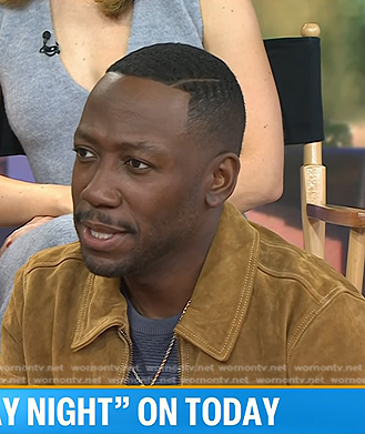 Lamorne Morris’s tan suede jacket on Today