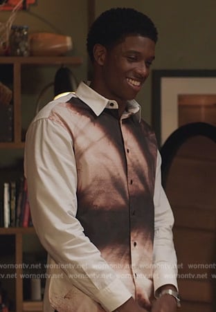 Lando’s tie dye print long sleeve shirt on All American Homecoming