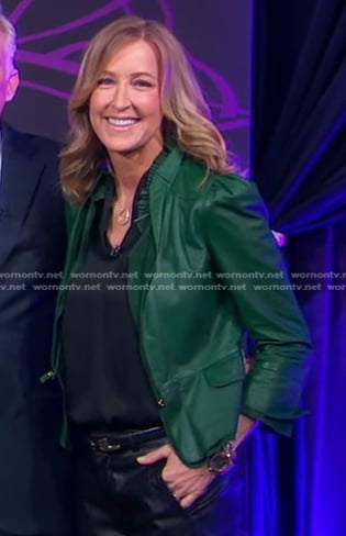 Lara’s green leather jacket on Good Morning America