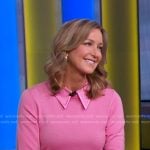 Lara’s pink collared sweater on Good Morning America