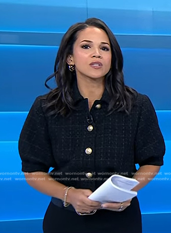 Laura’s black short puff sleeve jacket on Today
