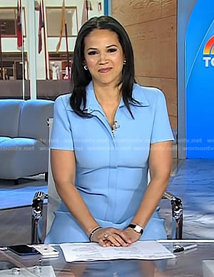 Laura’s blue collared short sleeve dress on Today