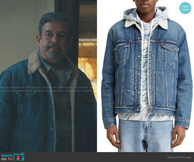 Levis Fleece Denim Trucker Jacket worn by Earl Gentile (Frank Pando) on American Horror Stories