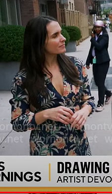 Lilia Luciano’s floral shirtdress on CBS Mornings