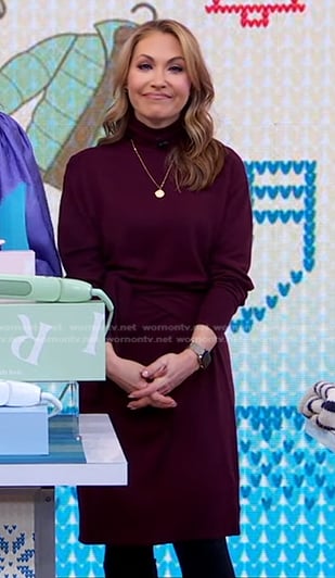 Lori’s purple turtleneck dress on Good Morning America