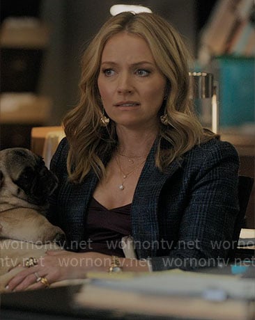 Lorna’s blue plaid blazer on The Lincoln Lawyer