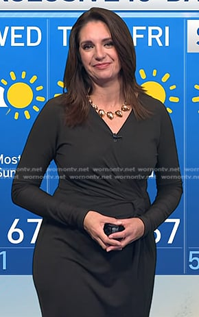 Maria’s charcoal jersey wrap dress on Today