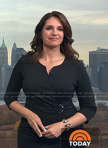 Maria’s black ring waist detail dress on Today
