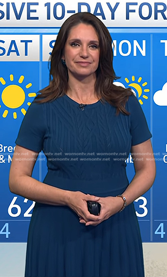 Maria’s blue cable knit dress on Today