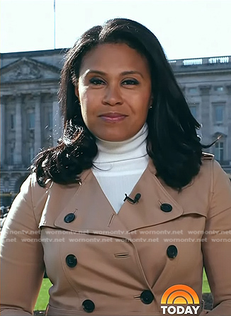 Meagan Fitzgerald’s beige trench coat on Today