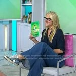 Mel Robbins’ green sequin sneakers on Today