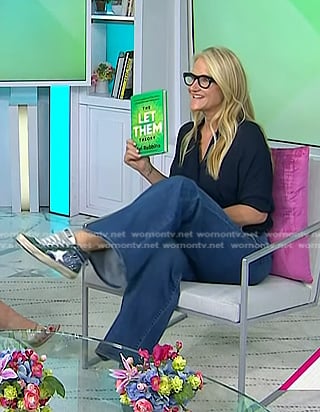 Mel Robbins’ green sequin sneakers on Today