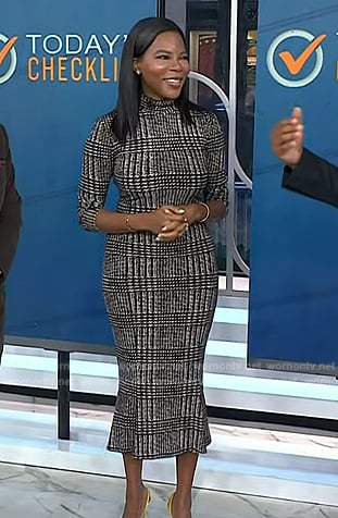 Dr. Michelle Henry’s gray plaid dress on Today