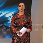 Michelle Miller’s kaleidoscope floral dress on CBS Mornings