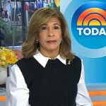 Hoda’s mixed media shirt on Today