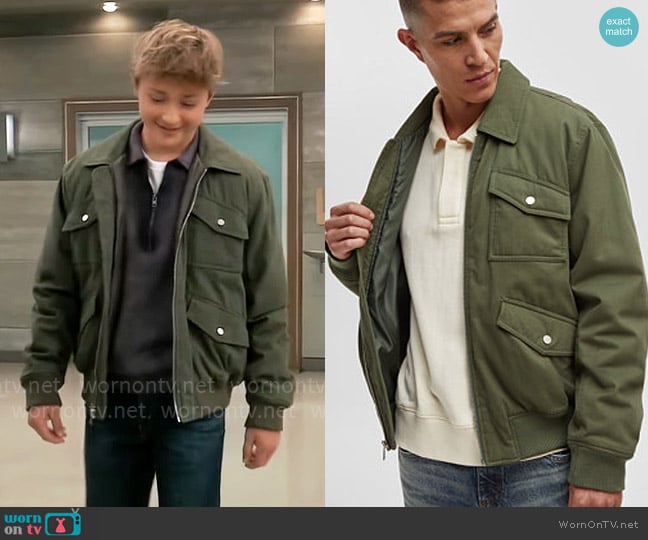 Mode of One Multi Pocket Bomber Jacket worn by Danny Morgan (Asher Antonyzyn) on General Hospital