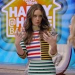 Monica Mangin’s mixed stripe dress on Live with Kelly and Mark