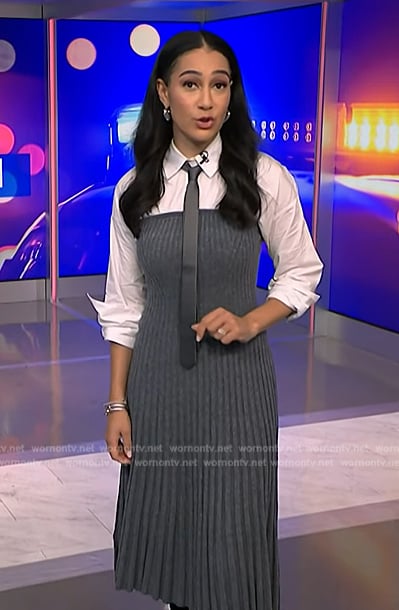 Morgan’s layered ribbed dress on NBC News Daily