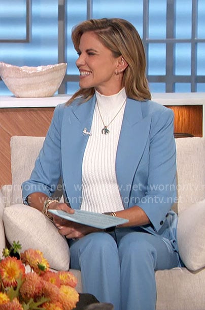 Natalie’s blue suit on The Talk