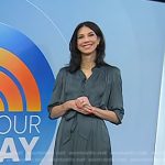 Natalie’s grey satin dress on Today