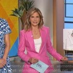Natalie’s pink bow pocket blazer and pants on The Talk