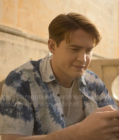 Nick’s blue tie-dye shirt on Heartstopper