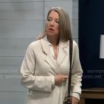 Nina’s ivory suede jacket on General Hospital