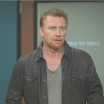 Owen’s brown leather shirt jacket on Greys Anatomy