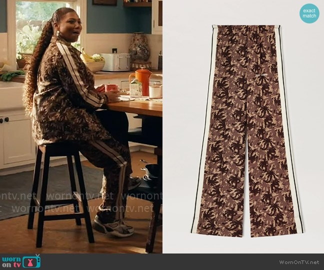 Palm Angels Camouflage Track Pants worn by Robyn McCall (Queen Latifah) on The Equalizer