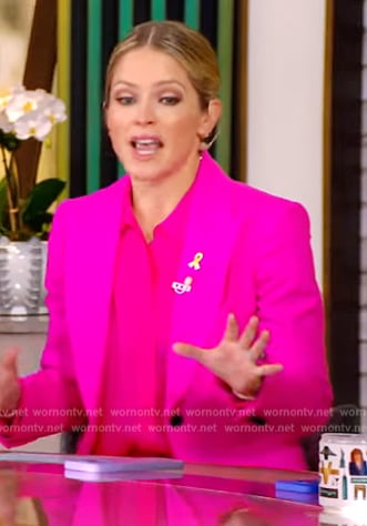 Sara’s pink blazer and shirt on The View