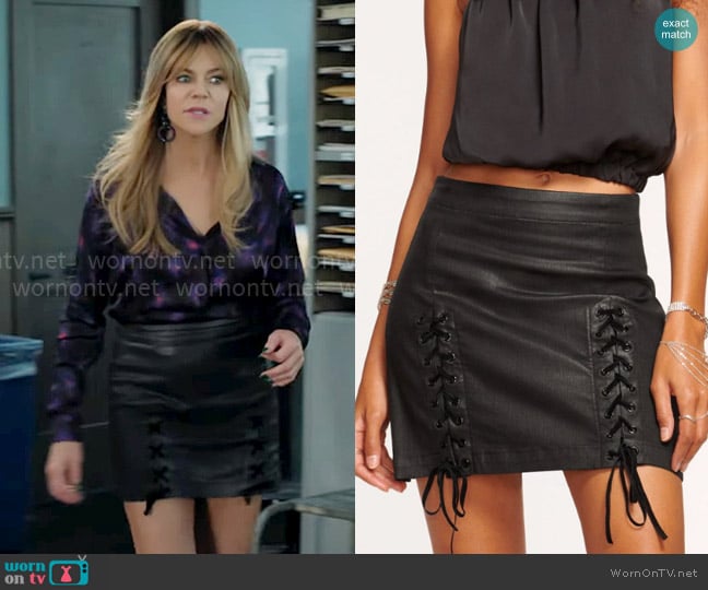 Ramy Brook Ryder Skirt worn by Morgan Gillory (Kaitlin Olson) on High Potential