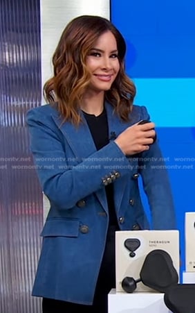 Rebecca’s denim blazer on Good Morning America