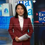 Vicky’s red blazer and pant suit on NBC News Daily