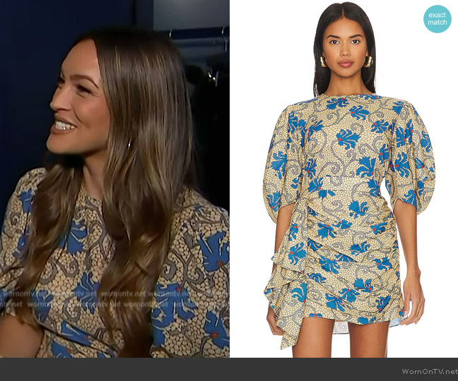 Rhode Pia Mini Dress worn by Emily Orozco on Access Hollywood