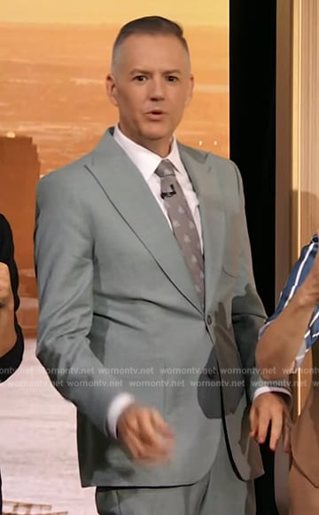 Ross Mathews’ light blue blazer and pants on The Drew Barrymore Show