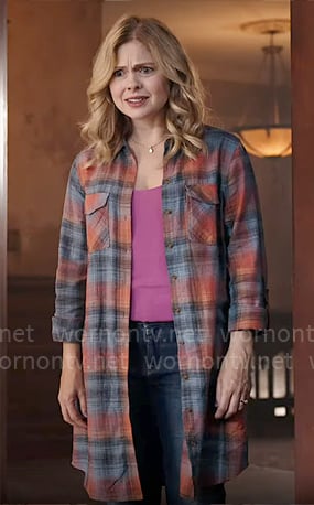 Sam’s long plaid shirt on Ghosts