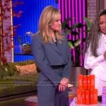 Sara’s blue cropped blazer and pants on The View