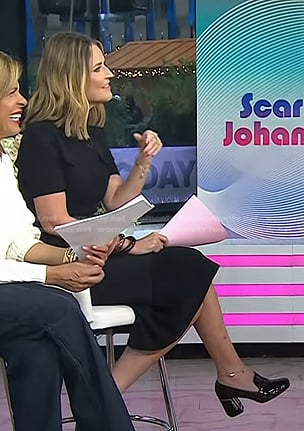 Savannah’s black heeled loafers on Today